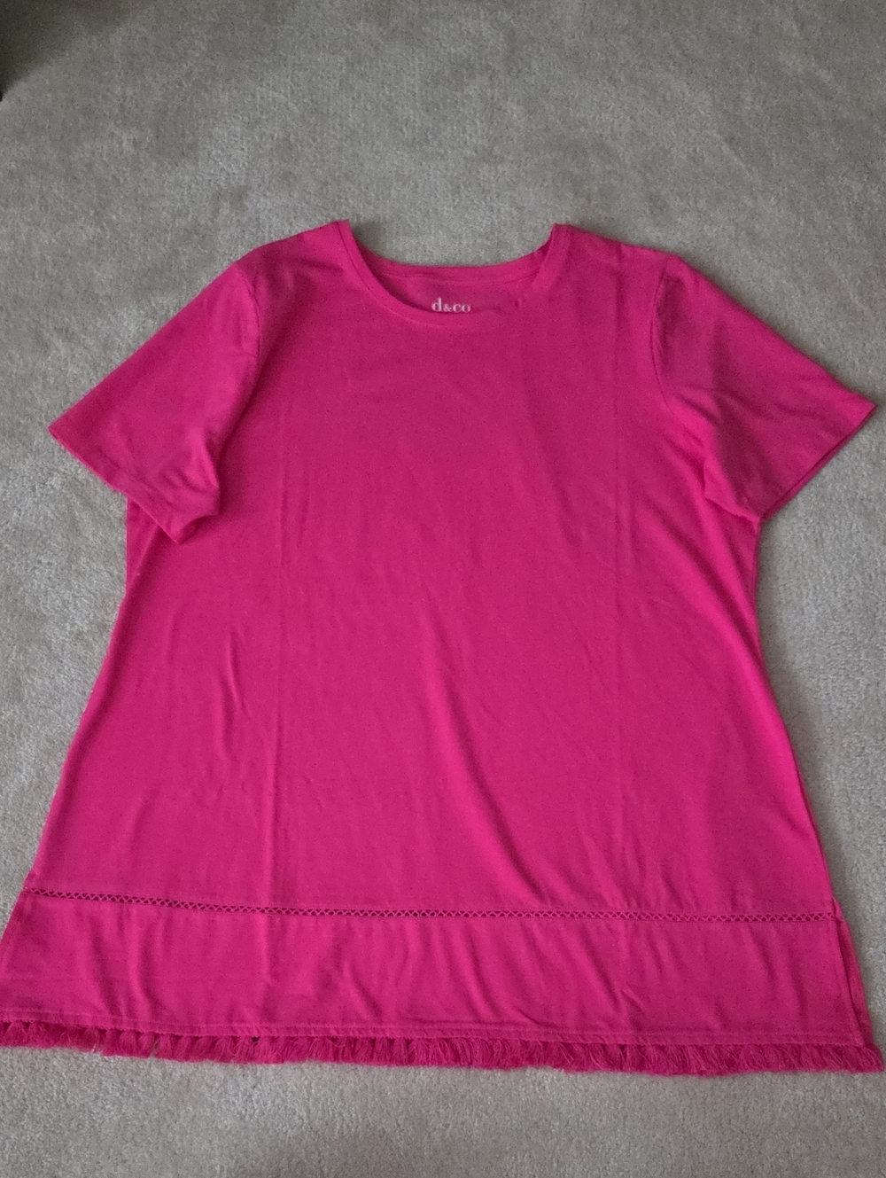 d&o Bright Pink Short Sleeve Tee
